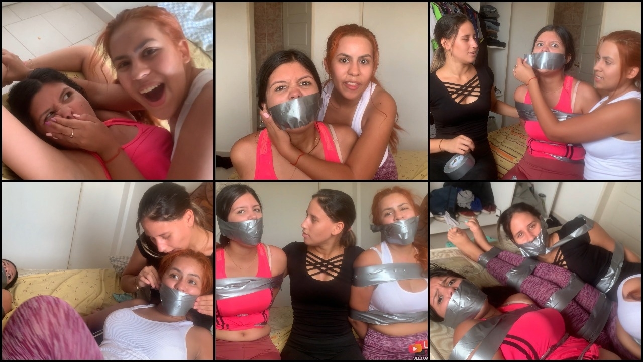 Silly Live Cam Girls Goes Duct Tape Bonanza!